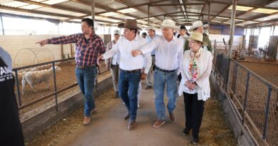 Encabezan Gobernador David Monreal y Secretaria Alicia Bárcena recorrido en proyectos de agricultura de conservación y tecnificación hídrica