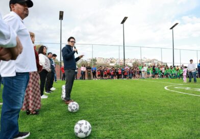Impulsan Gobiernos de México y de Zacatecas reconstrucción del tejido social con nuevas canchas deportivas 