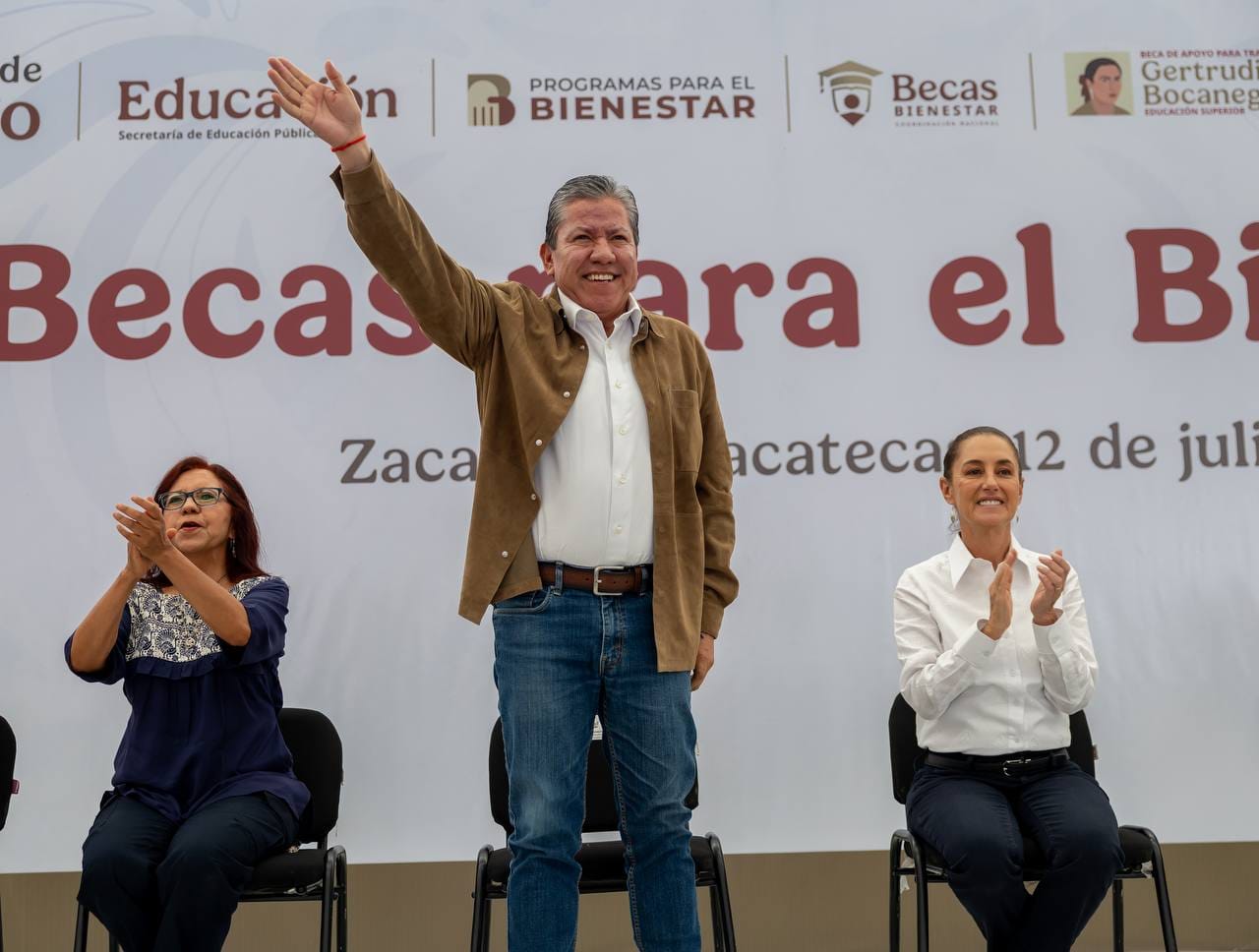 En Zacatecas, Presidenta Claudia Sheinbaum y Gobernador David Monreal anuncian creación de la Beca Gertrudis Bocanegra