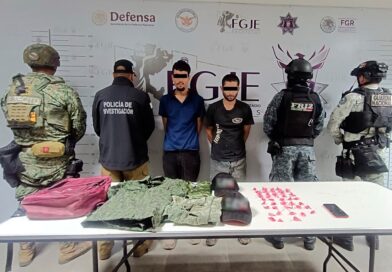 Operativo de Fuerzas de Seguridad permite detención de dos probables generadores de violencia y el aseguramiento de droga 