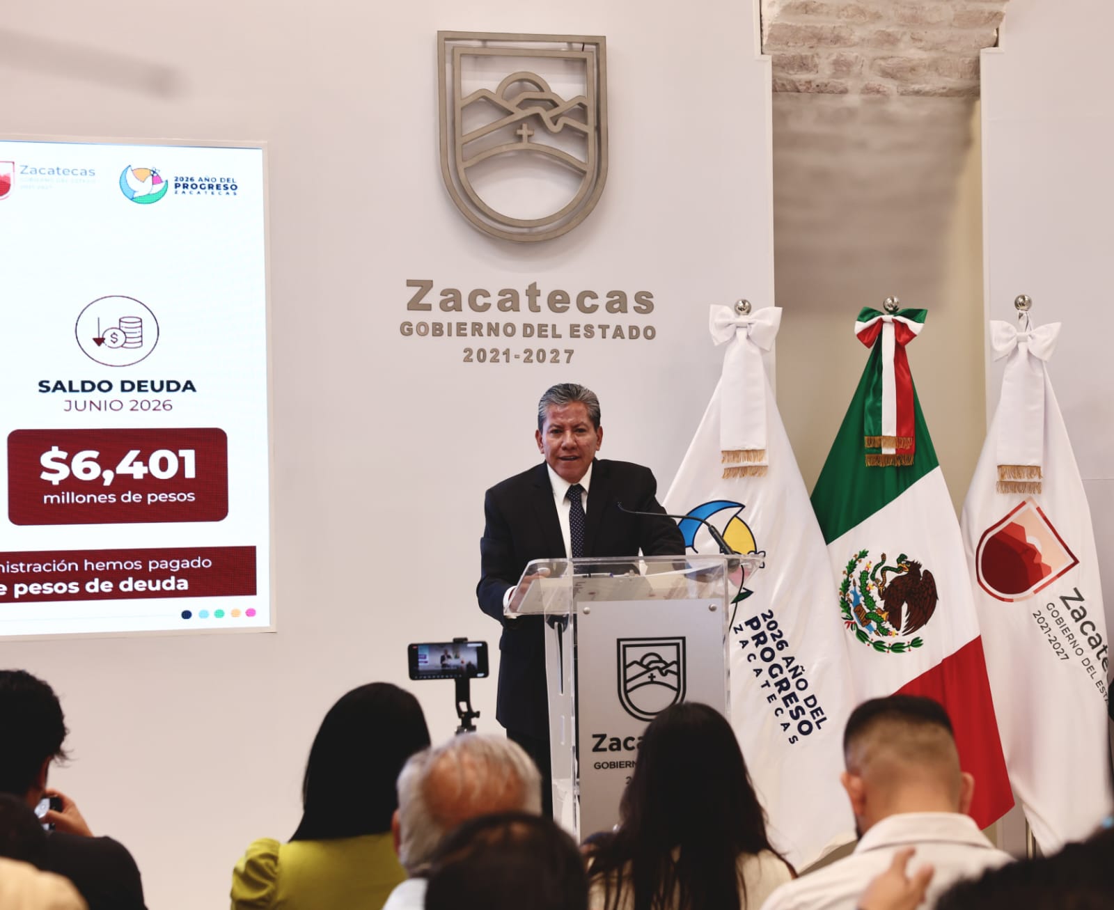 Destaca Gobernador David Monreal que Zacatecas tiene finanzas sanas, cero deuda y primer lugar nacional en participaciones