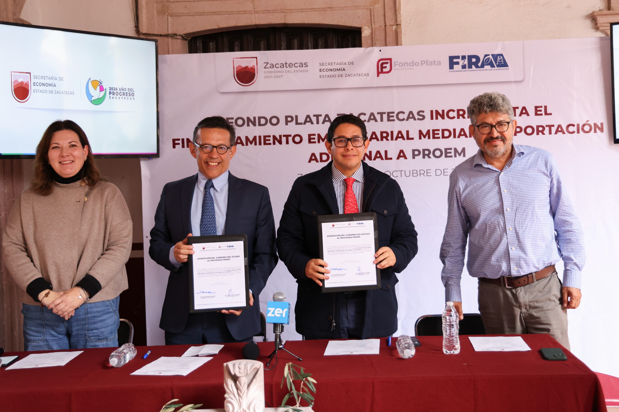 Duplican Gobierno del Estado y FIRA bolsa de financiamiento para empresas zacatecanas
